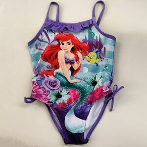 The little Mermaid Swimsuit with Rash guard Shirt / Size 4T